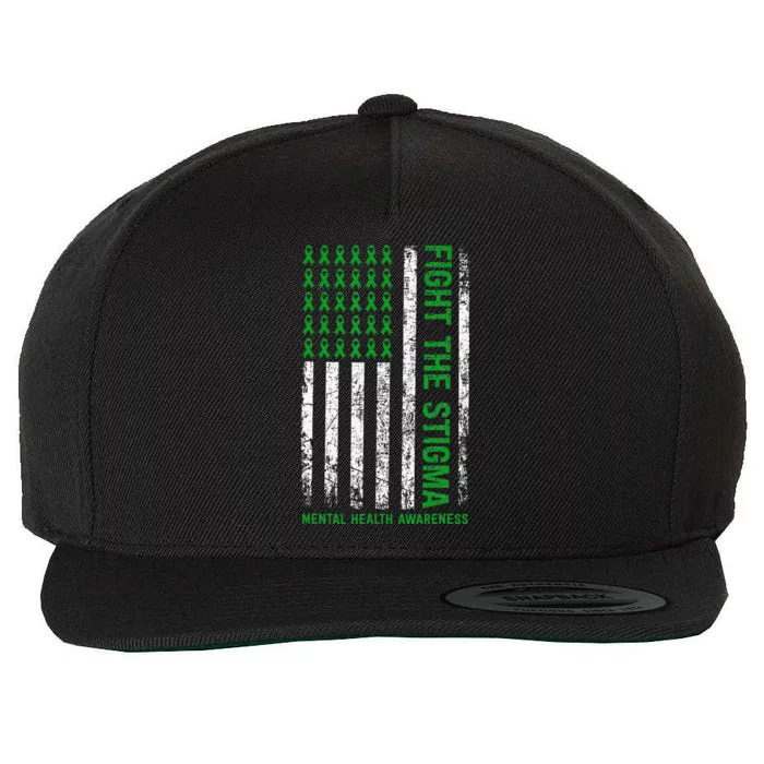 Mental Health Awareness Fight The Stigma Mental Health Wool Snapback Cap