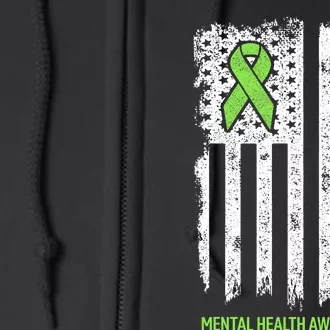 Mental Health Awareness Fight The Stigma Mental Health Full Zip Hoodie