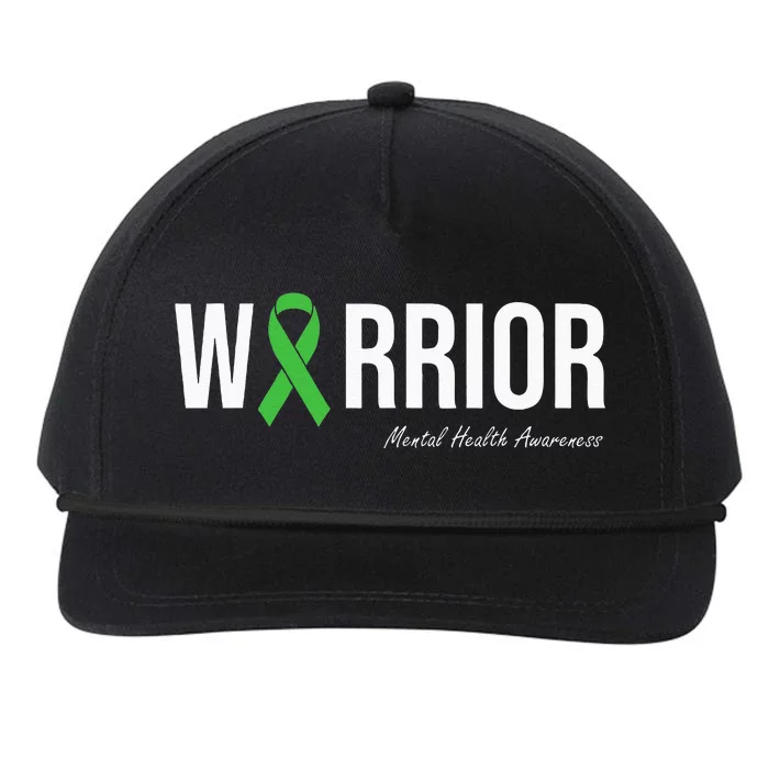 Mental Health Awareness Green Ribbon Snapback Five-Panel Rope Hat