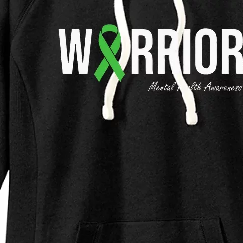 Mental Health Awareness Green Ribbon Women's Fleece Hoodie