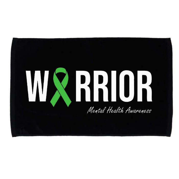 Mental Health Awareness Green Ribbon Microfiber Hand Towel