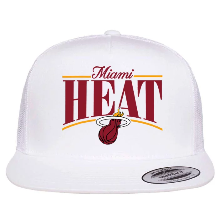 Miami Heat Arch Flat Bill Trucker Hat