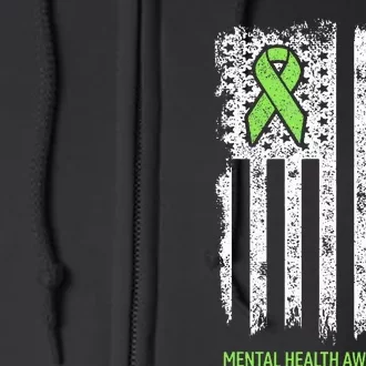 Mental Health Awareness Fight The Stigma Mental Health Full Zip Hoodie