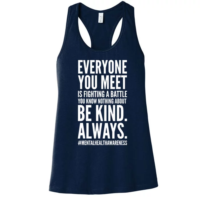 Mental Health Awareness Month End The Stigma Positive Quote Women's Racerback Tank