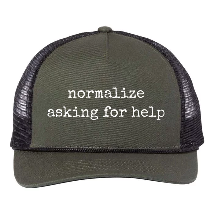 Mental Health Awareness Shirts Normalize Asking For Help Retro Rope Trucker Hat Cap