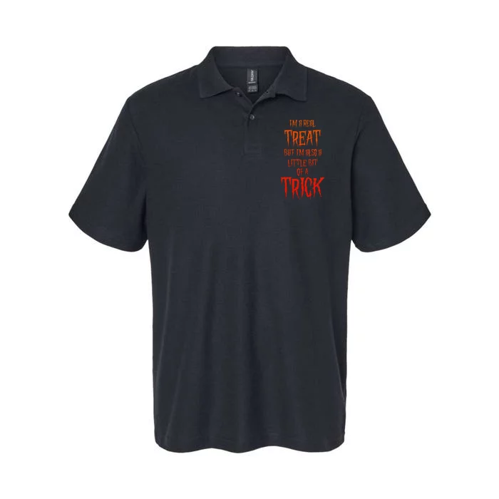 Mischievous Halloween A Real Treat But Also A Trick Softstyle Adult Sport Polo