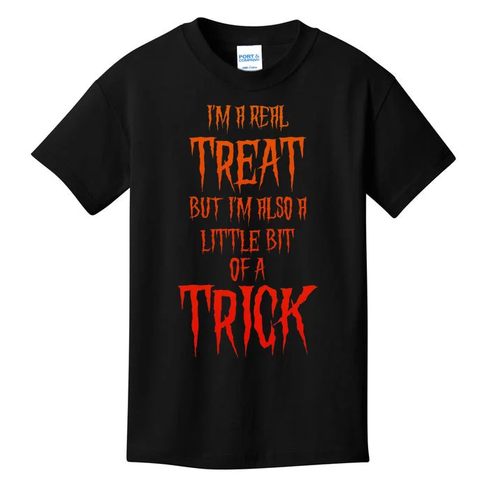 Mischievous Halloween A Real Treat But Also A Trick Kids T-Shirt