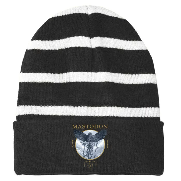 Mastodon Hushed And Grim Eagle Circle Striped Beanie with Solid Band