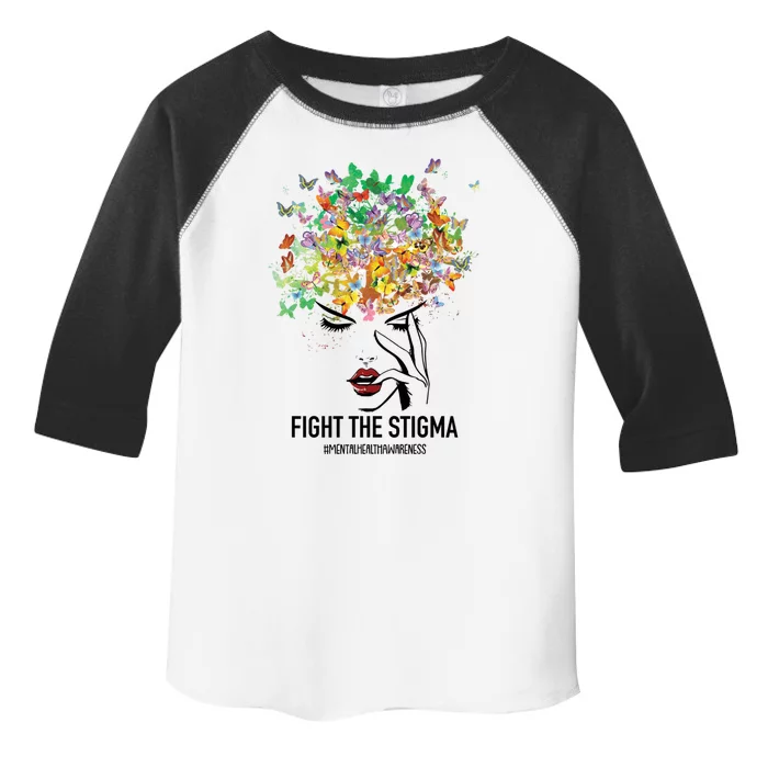 Mental Health Awareness Month Fight The Stigma Positive Gift Toddler Fine Jersey T-Shirt