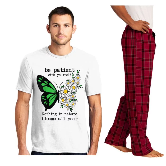 Mental Health Awareness - Butterfly Daisy Flower Pajama Set