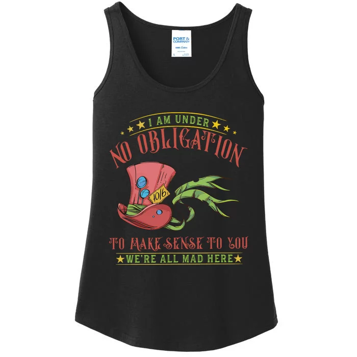 Mad Hatter Alice In Wonderland Ladies Essential Tank