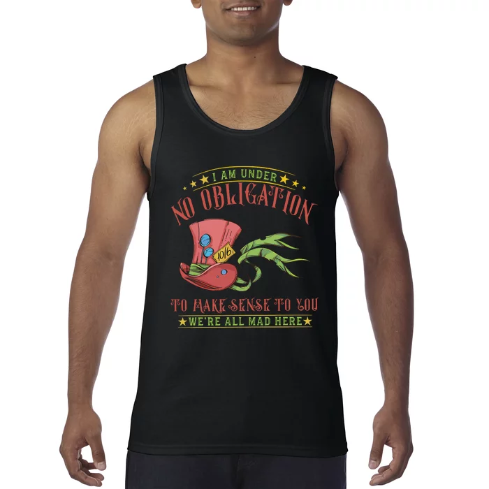 Mad Hatter Alice In Wonderland Tank Top