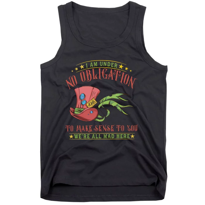 Mad Hatter Alice In Wonderland Tank Top