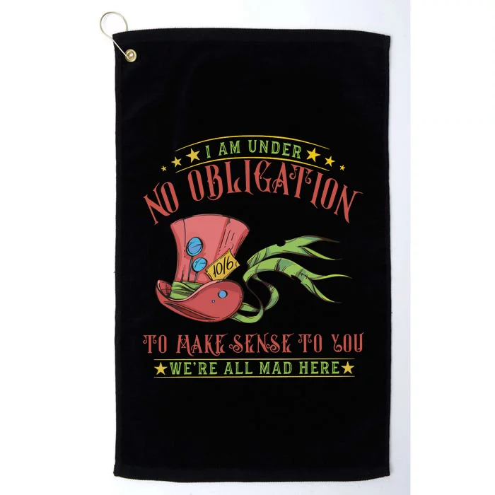 Mad Hatter Alice In Wonderland Platinum Collection Golf Towel