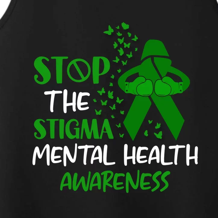 Mental Health Awareness Fight The Stigma Motivational Quote Great Gift Performance Tank