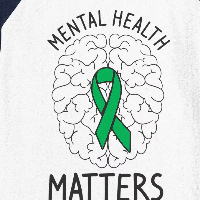 Mental Health Awareness Month Mental Health Matters Positive Baseball Sleeve Shirt