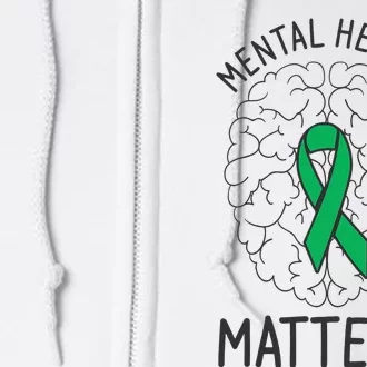 Mental Health Awareness Month Mental Health Matters Positive Full Zip Hoodie