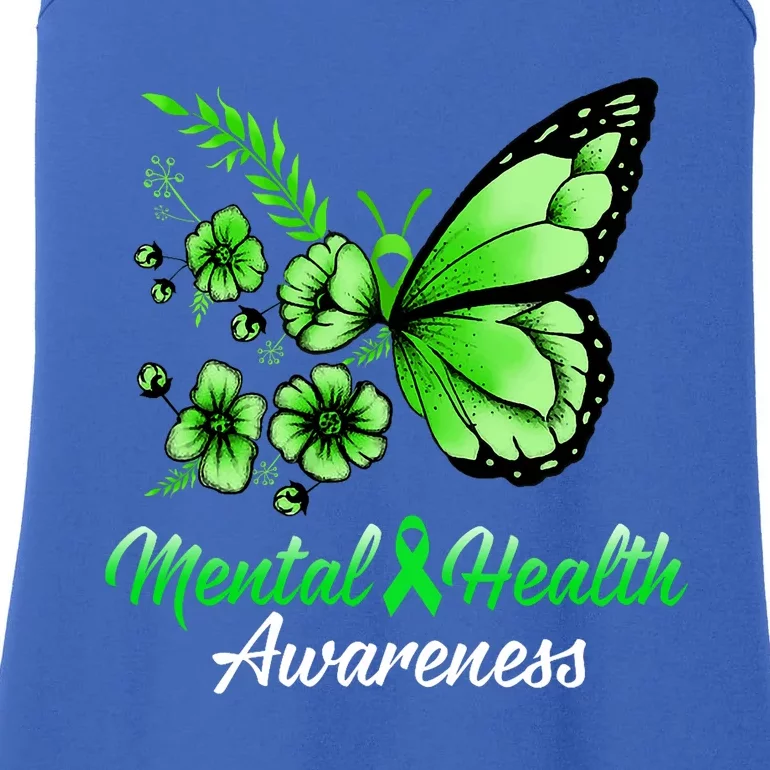 Mental Health Awareness Butterfly Ladies Essential Tank