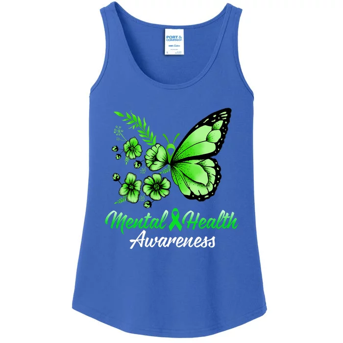 Mental Health Awareness Butterfly Ladies Essential Tank