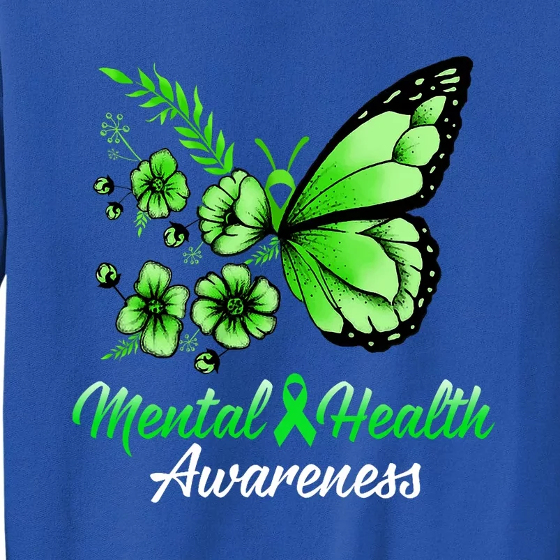 Mental Health Awareness Butterfly Tall Sweatshirt