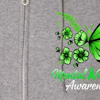 Mental Health Awareness Butterfly Full Zip Hoodie