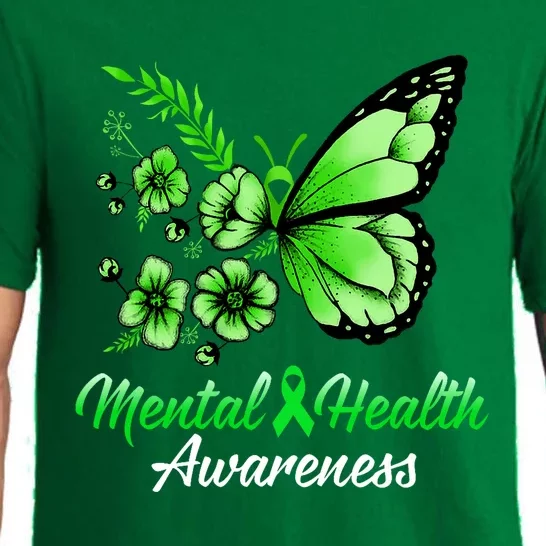 Mental Health Awareness Butterfly Pajama Set