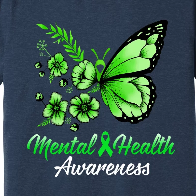 Mental Health Awareness Butterfly Premium T-Shirt