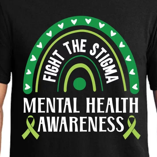 Mental Health Awareness Fight The Stigma Supporter Gift Pajama Set