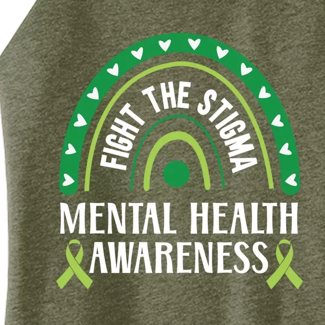 Mental Health Awareness Fight The Stigma Supporter Gift Women’s Perfect Tri Rocker Tank