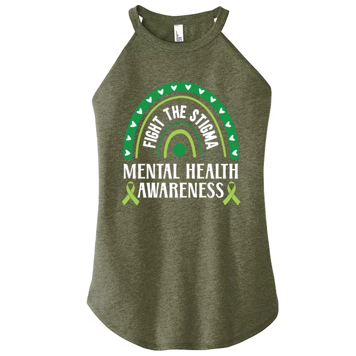 Mental Health Awareness Fight The Stigma Supporter Gift Women’s Perfect Tri Rocker Tank