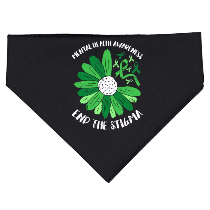 Mental Health Awareness End The Stigma Warrior Counselor USA-Made Doggie Bandana