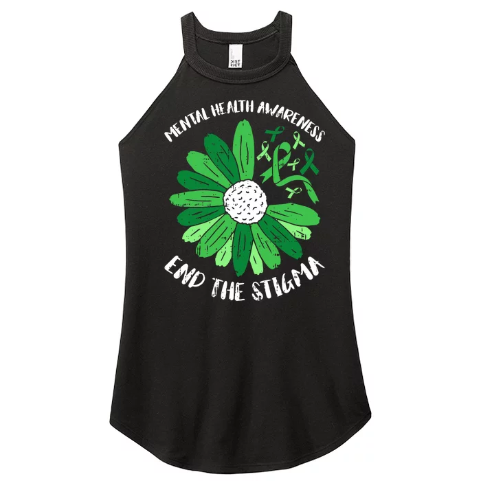 Mental Health Awareness End The Stigma Warrior Counselor Women’s Perfect Tri Rocker Tank