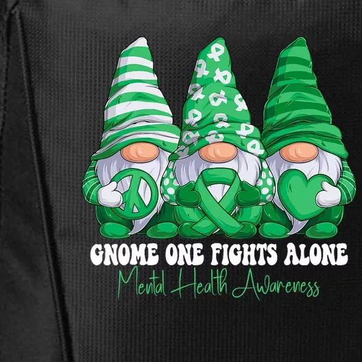 Mental Health Awareness Month Green Ribbon Gnomies Support City Backpack