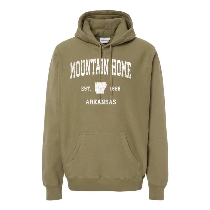 Mountain Home Arkansas Ar Vintage Sports Premium Hoodie