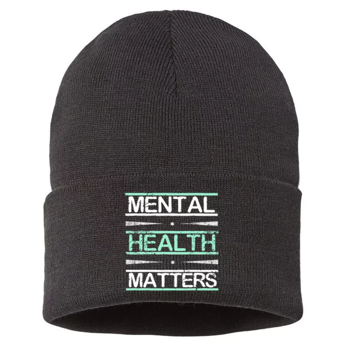 Mental Health Awareness Stigma Sustainable Knit Beanie