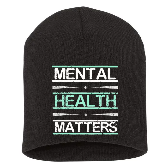 Mental Health Awareness Stigma Short Acrylic Beanie