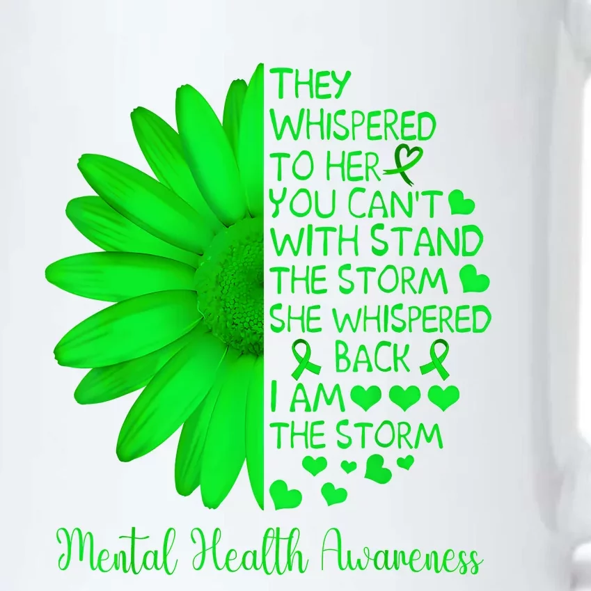 Mental Health Awareness Matters Sunflower I Am The Storm Black Color Changing Mug