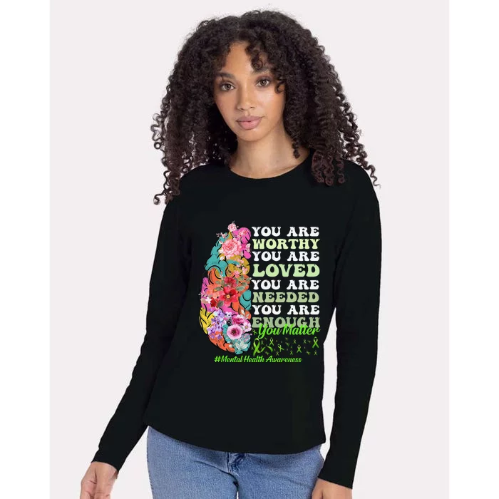 mental health awareness positive motivational quote Womens Cotton Relaxed Long Sleeve T-Shirt