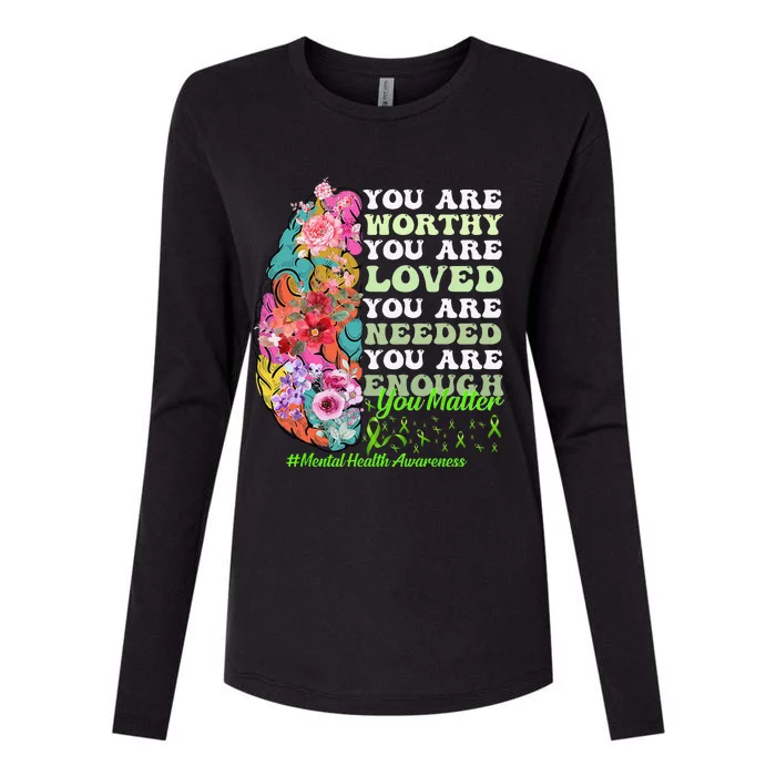 mental health awareness positive motivational quote Womens Cotton Relaxed Long Sleeve T-Shirt