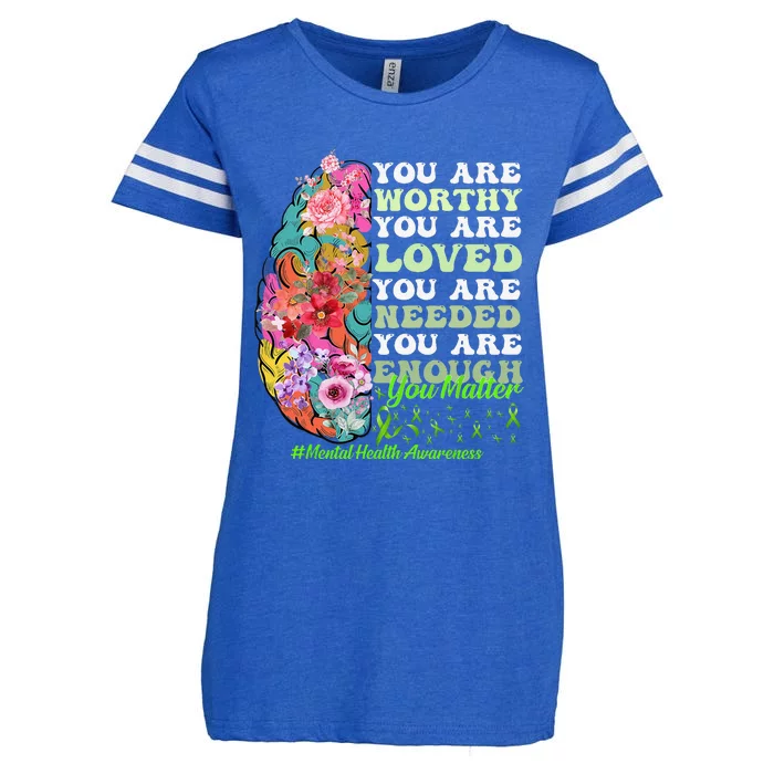 mental health awareness positive motivational quote Enza Ladies Jersey Football T-Shirt