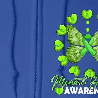 Mental Health Awareness Month Heart Love Butterfly Gift Full Zip Hoodie