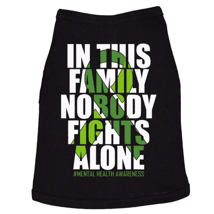 Mental Health Awareness Ribbon Family You Matter Kindness Doggie Tank