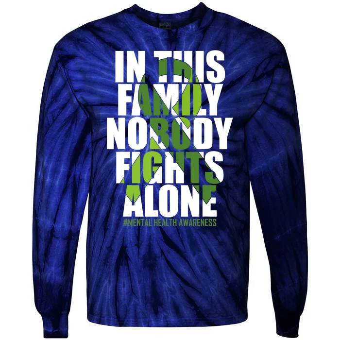 Mental Health Awareness Ribbon Family You Matter Kindness Tie-Dye Long Sleeve Shirt