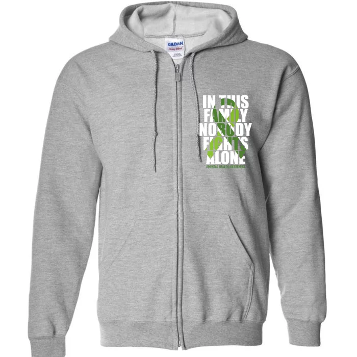 Mental Health Awareness Ribbon Family You Matter Kindness Full Zip Hoodie