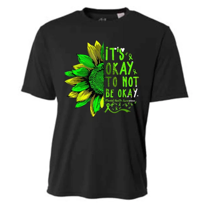 Mental Health Awareness Sunflower Its Okay To Not Be Okay Cooling Performance Crew T-Shirt