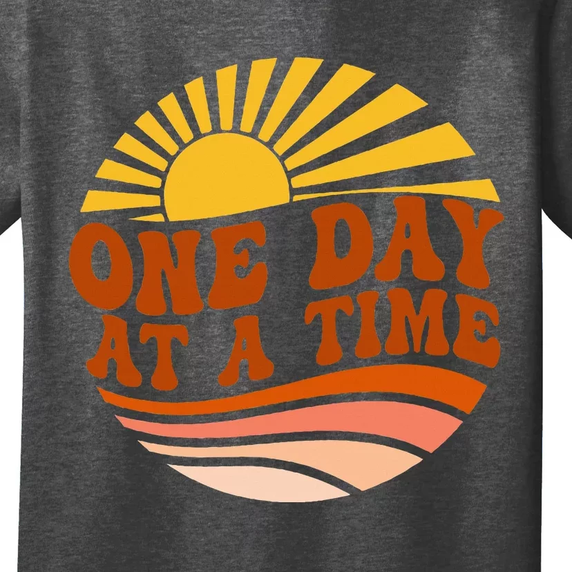 Mental Health Awareness One Day At A Time Retro Sunshine T-Shirt