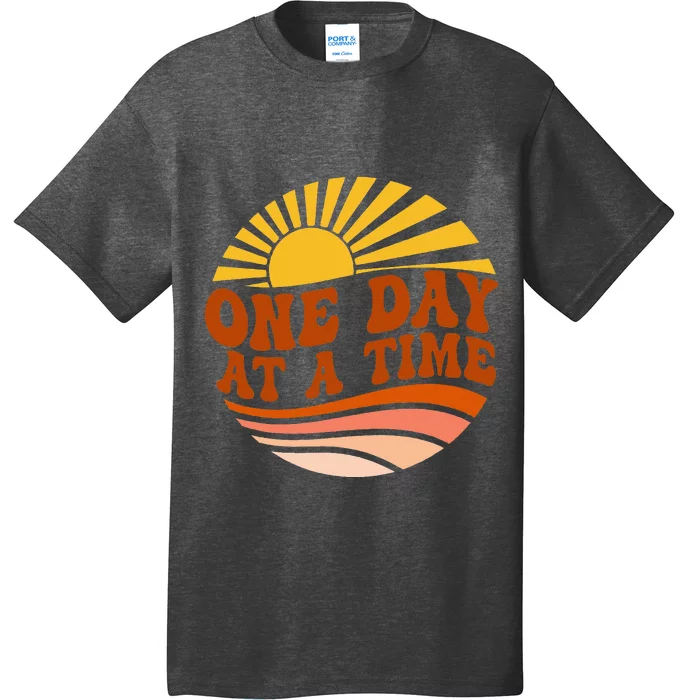 Mental Health Awareness One Day At A Time Retro Sunshine T-Shirt