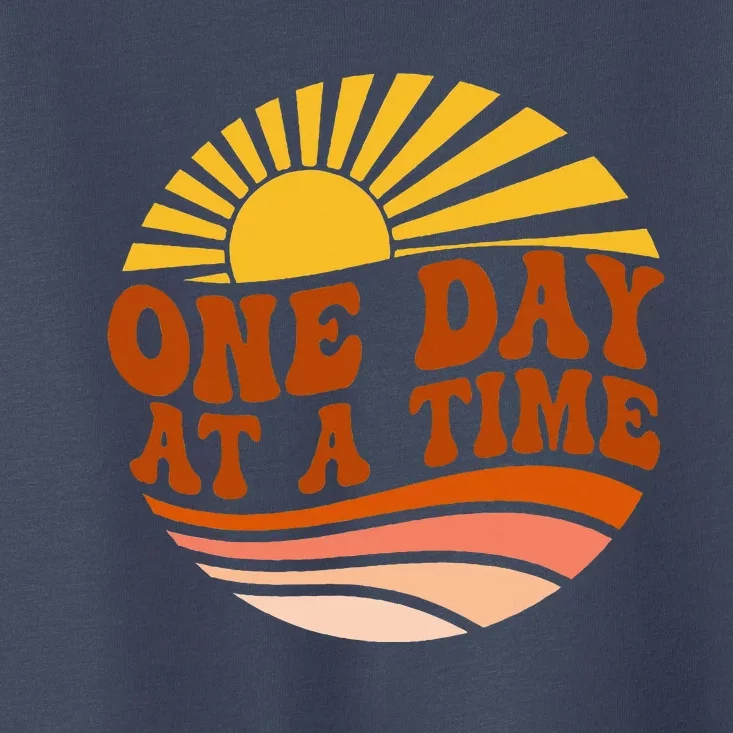 Mental Health Awareness One Day At A Time Retro Sunshine Toddler T-Shirt