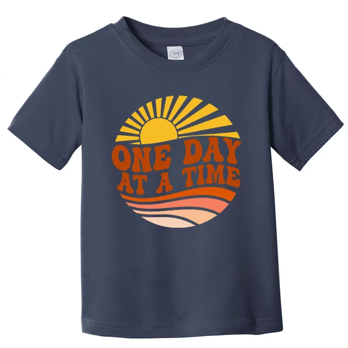 Mental Health Awareness One Day At A Time Retro Sunshine Toddler T-Shirt