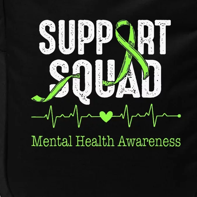 Mental Health Awareness Support Squad Green Ribbon Impact Tech Backpack